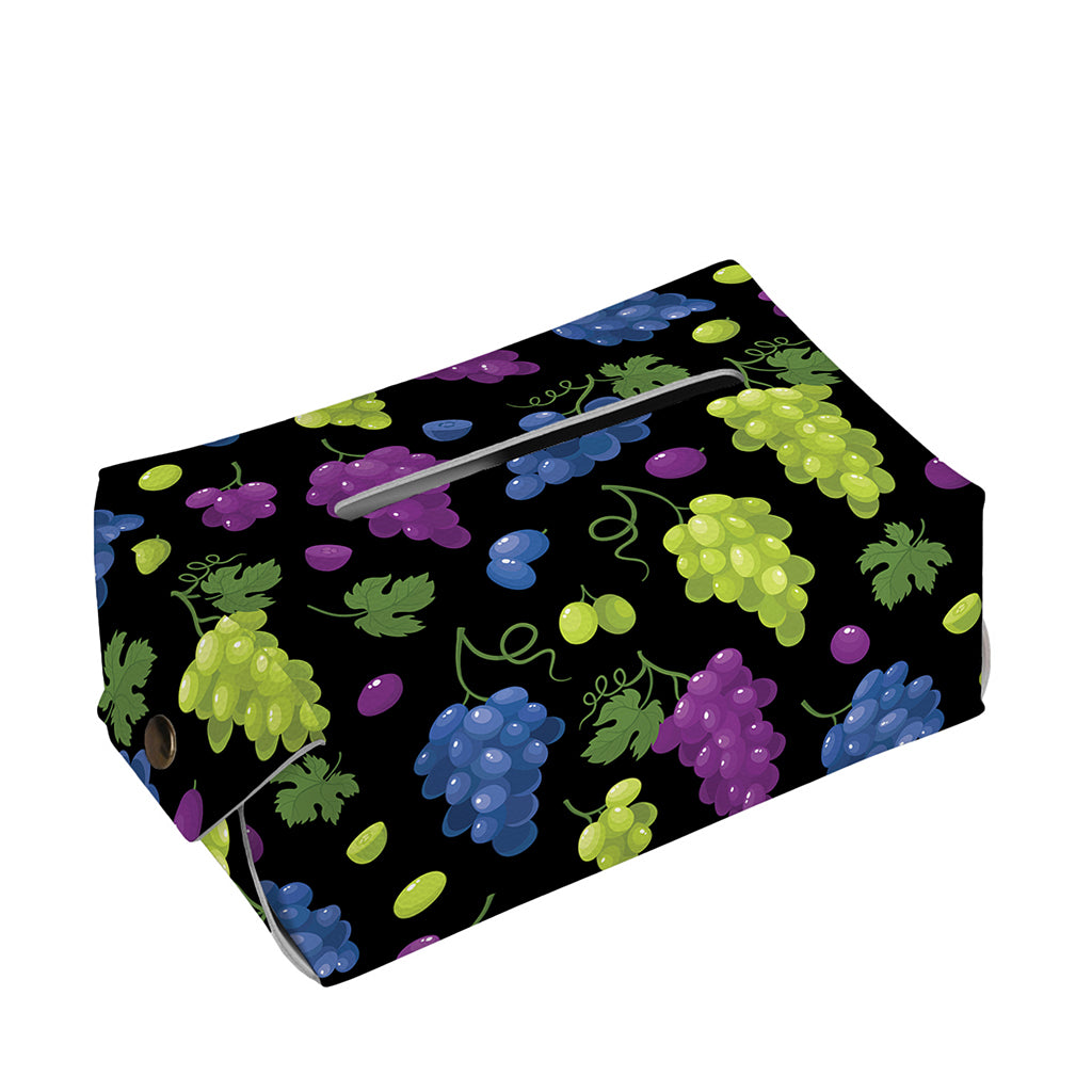 Colorful Grapes Pattern Print Rectangle Tissue Box Cover