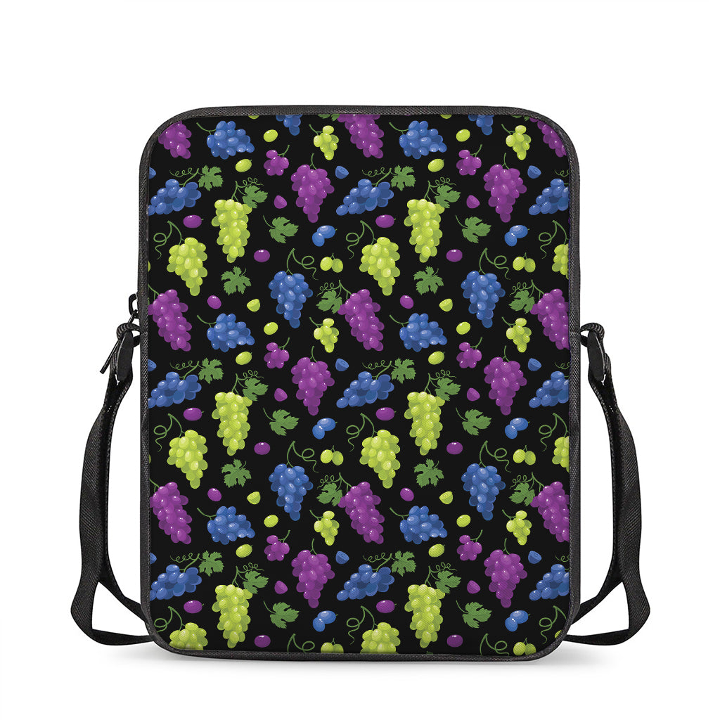 Colorful Grapes Pattern Print Rectangular Crossbody Bag
