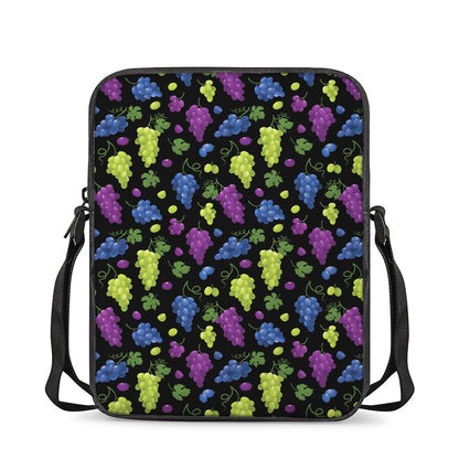 Colorful Grapes Pattern Print Rectangular Crossbody Bag