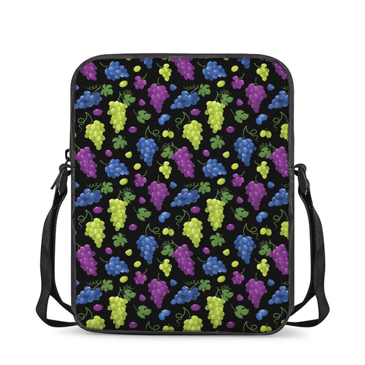 Colorful Grapes Pattern Print Rectangular Crossbody Bag