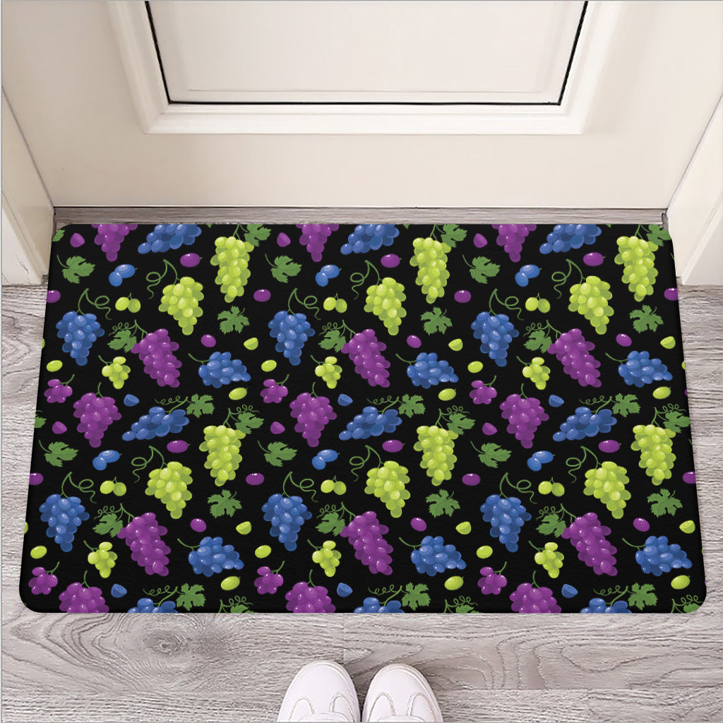 Colorful Grapes Pattern Print Rubber Doormat