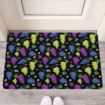 Colorful Grapes Pattern Print Rubber Doormat