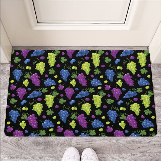 Colorful Grapes Pattern Print Rubber Doormat