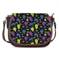 Colorful Grapes Pattern Print Saddle Bag