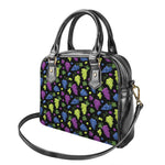 Colorful Grapes Pattern Print Shoulder Handbag