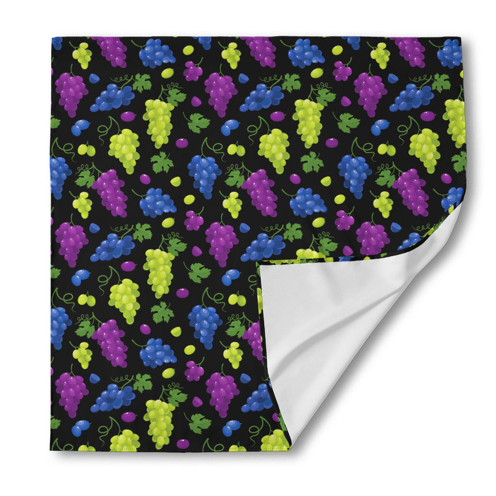 Colorful Grapes Pattern Print Silk Bandana