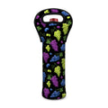 Colorful Grapes Pattern Print Single Neoprene Wine Tote