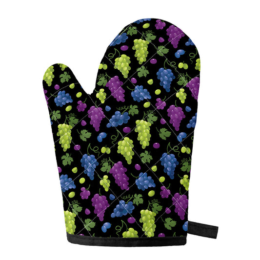 Colorful Grapes Pattern Print Single Oven Mitt
