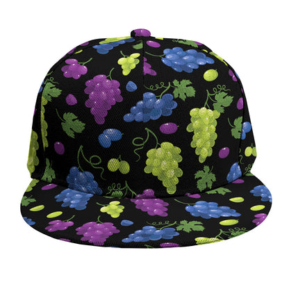 Colorful Grapes Pattern Print Snapback Cap