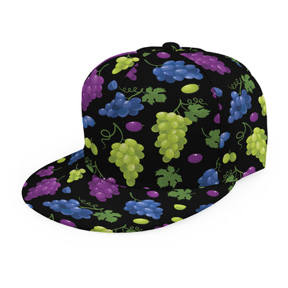 Colorful Grapes Pattern Print Snapback Cap