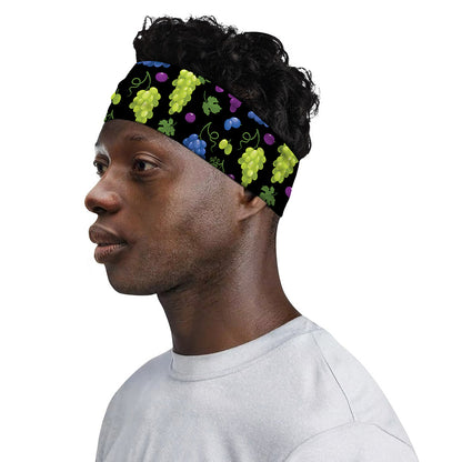 Colorful Grapes Pattern Print Sports Headband