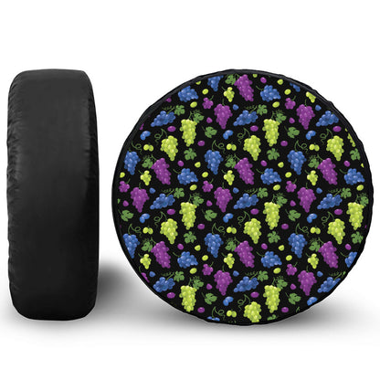 Colorful Grapes Pattern Print Tire Cover
