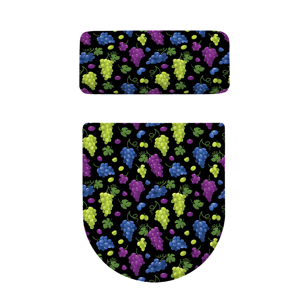 Colorful Grapes Pattern Print Toilet Lid And Tank Cover Set