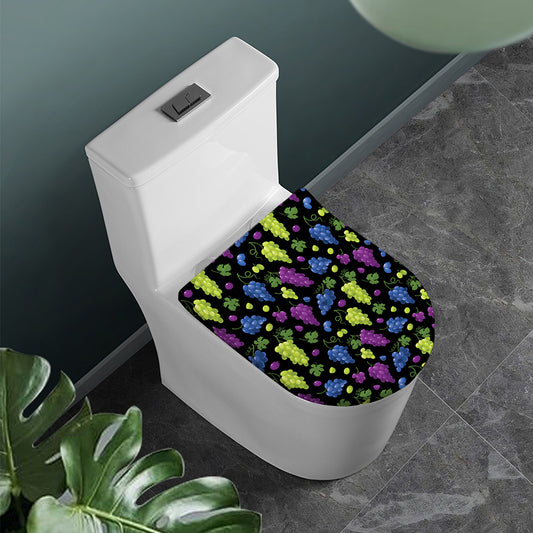 Colorful Grapes Pattern Print Toilet Lid Cover