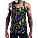 Colorful Grapes Pattern Print Training Tank Top