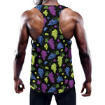 Colorful Grapes Pattern Print Training Tank Top