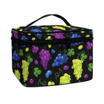 Colorful Grapes Pattern Print Travel Makeup Bag