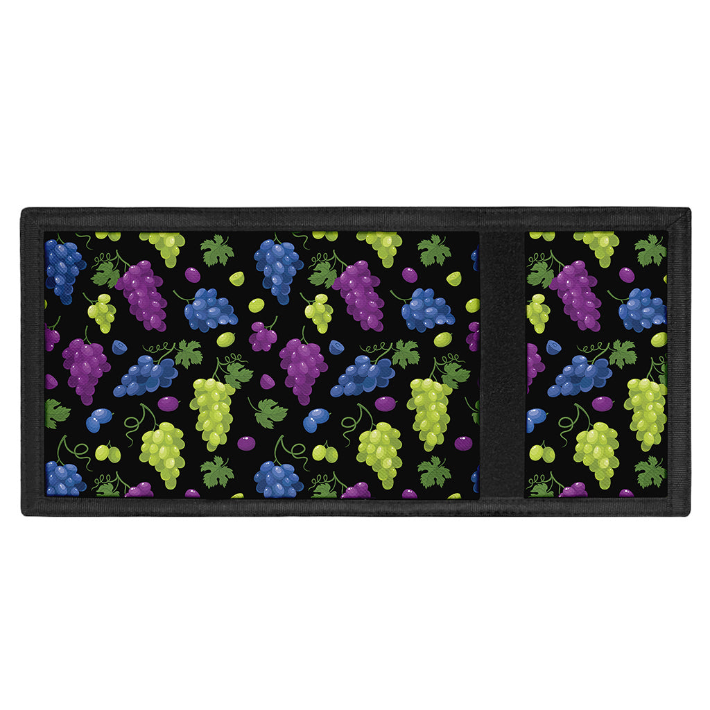 Colorful Grapes Pattern Print Trifold Wallet