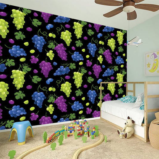 Colorful Grapes Pattern Print Wall Sticker