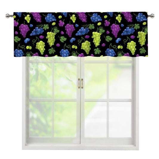 Colorful Grapes Pattern Print Window Valance