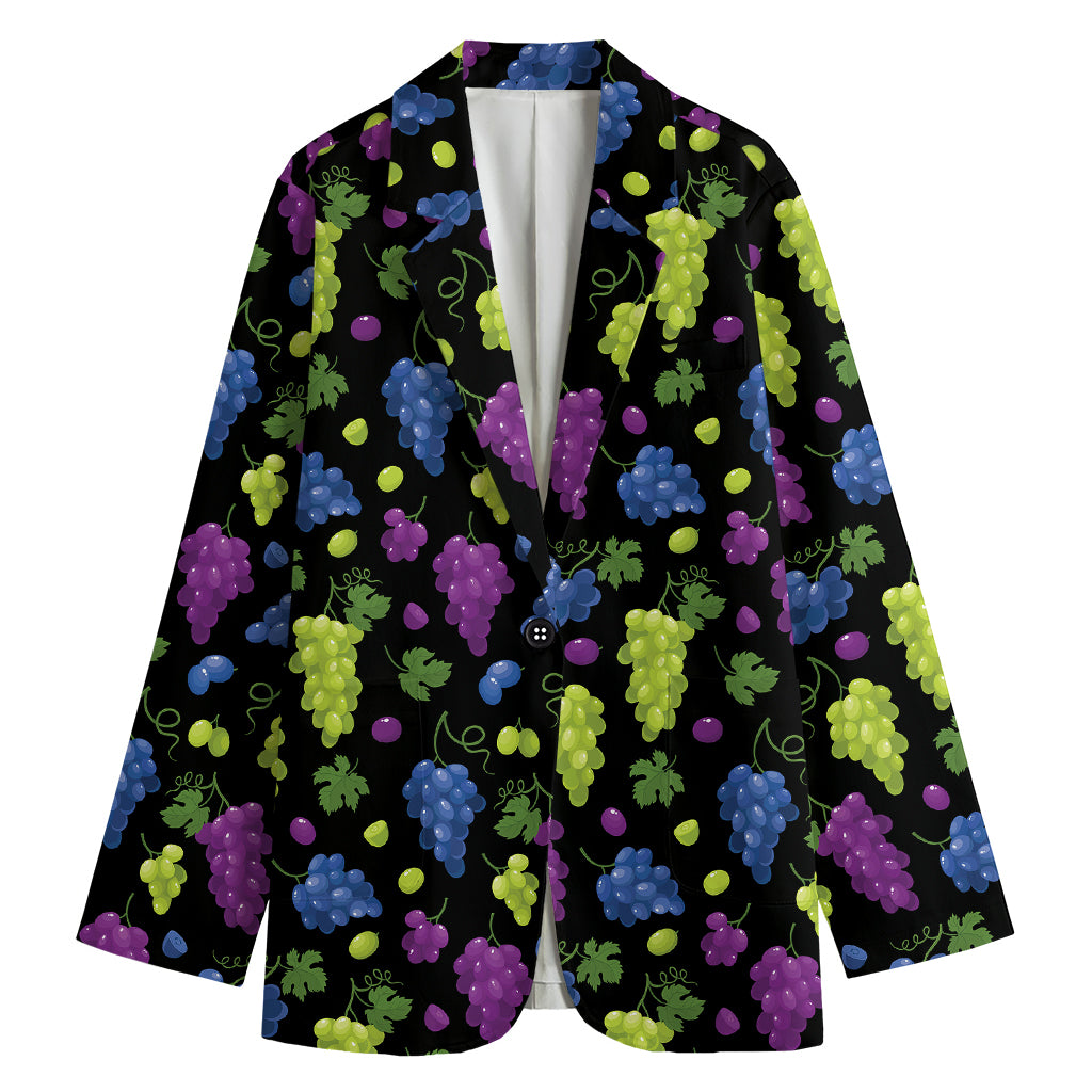 Colorful Grapes Pattern Print Women's Blazer