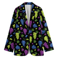 Colorful Grapes Pattern Print Women's Cotton Blazer