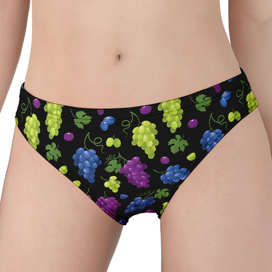 Colorful Grapes Pattern Print Women's Panties
