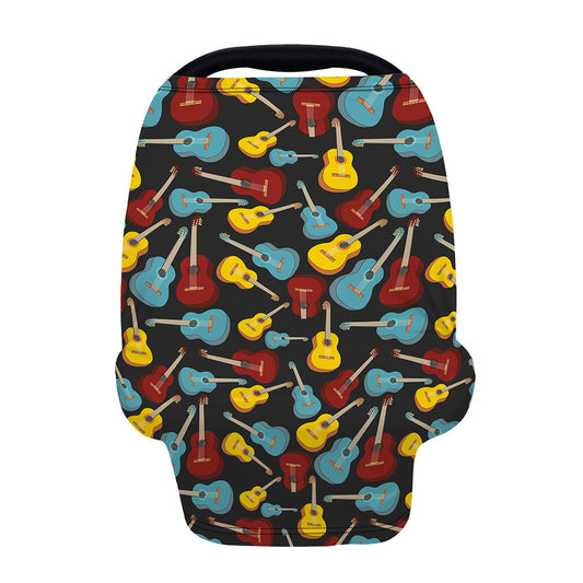 Colorful Guitar Pattern Print Baby Seat Cover