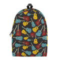 Colorful Guitar Pattern Print School Backpack
