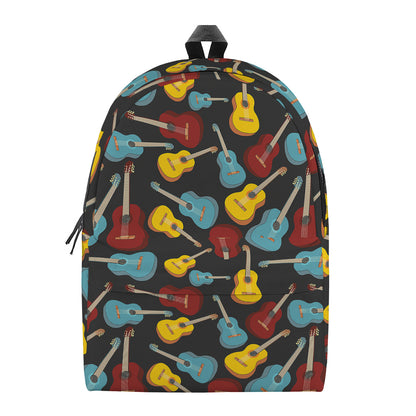 Colorful Guitar Pattern Print Backpack
