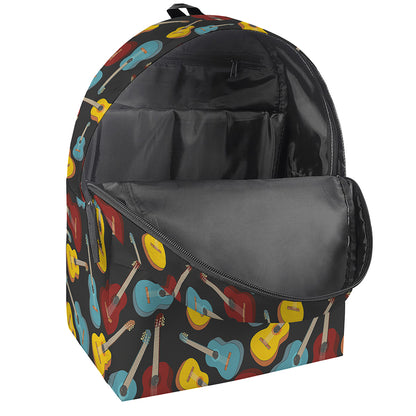 Colorful Guitar Pattern Print Backpack