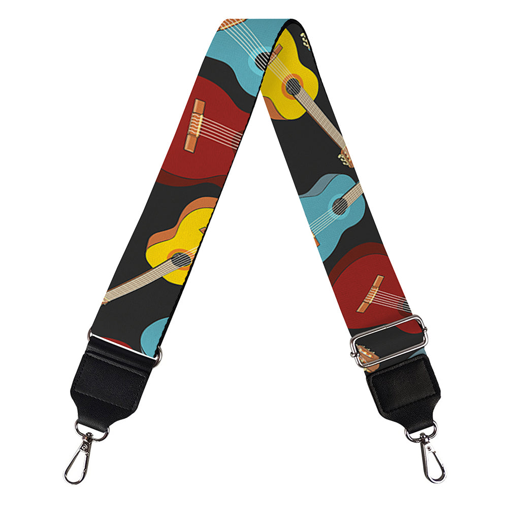 Colorful Guitar Pattern Print Bag Strap