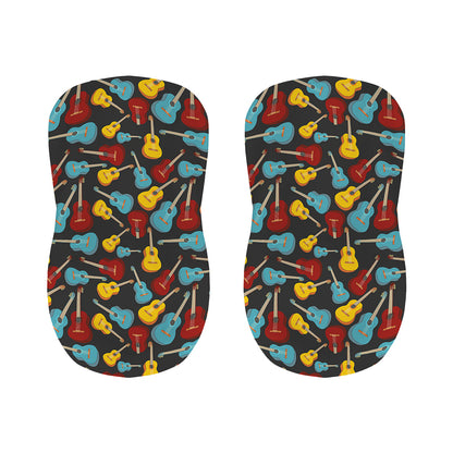 Colorful Guitar Pattern Print Bar Stool Covers