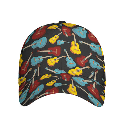 Colorful Guitar Pattern Print Baseball Cap