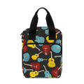 Colorful Guitar Pattern Print Bible Tote Bag
