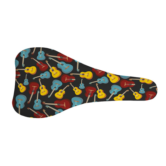 Colorful Guitar Pattern Print Bicycle Seat Cover