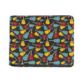Colorful Guitar Pattern Print Bifold Wallet