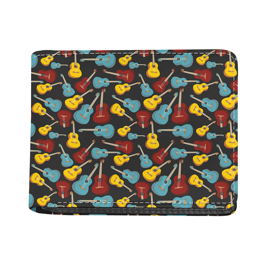 Colorful Guitar Pattern Print Bifold Wallet