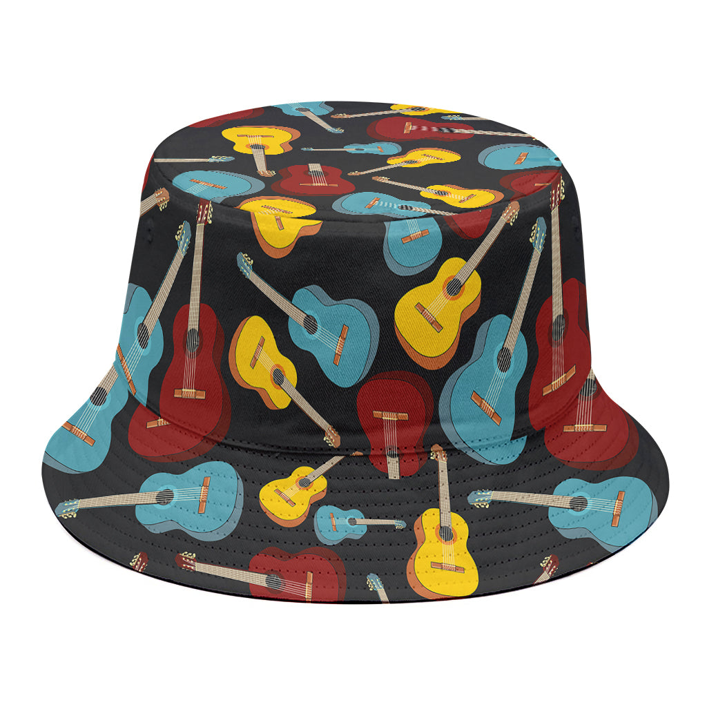 Colorful Guitar Pattern Print Bucket Hat