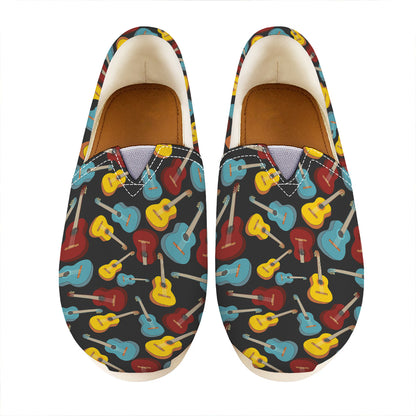 Colorful Guitar Pattern Print Casual Shoes