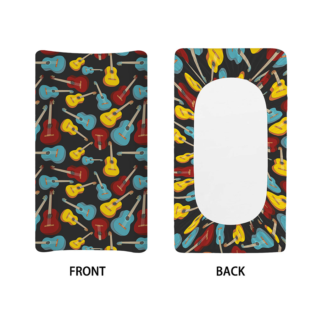 Colorful Guitar Pattern Print Changing Pad Cover