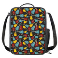 Colorful Guitar Pattern Print Crossbody Lunch Bag