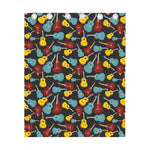 Colorful Guitar Pattern Print Curtain