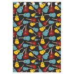 Colorful Guitar Pattern Print Curtain