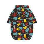 Colorful Guitar Pattern Print Dog Zip Up Hoodie