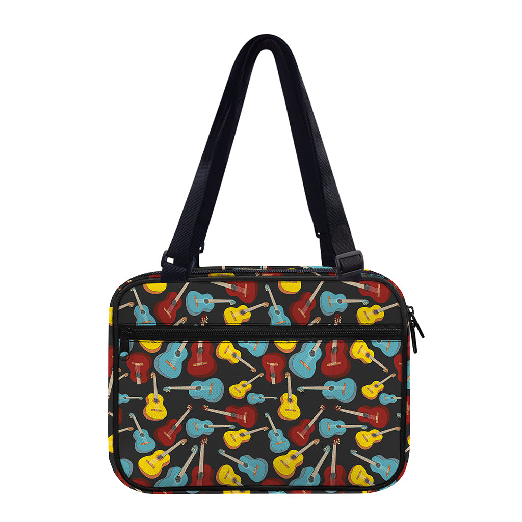 Colorful Guitar Pattern Print Double Strap Bible Bag