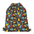 Colorful Guitar Pattern Print Drawstring Bag