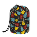 Colorful Guitar Pattern Print Drawstring Makeup Bag
