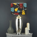 Colorful Guitar Pattern Print Drum Lamp Shade