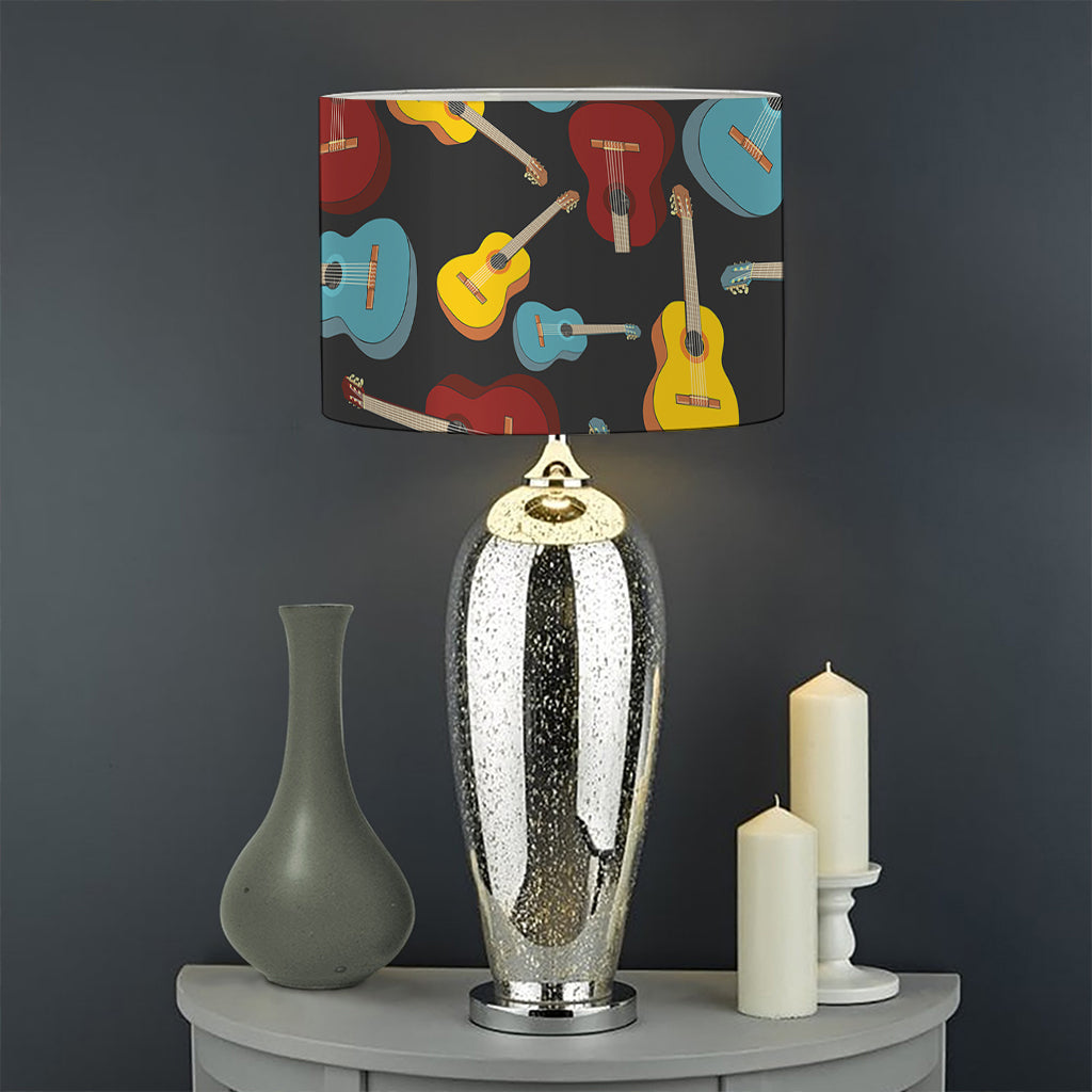 Colorful Guitar Pattern Print Drum Lamp Shade